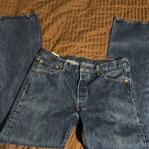 Levi's 501s y2k Dark Blue Relaxed Fit Jeans 34x36